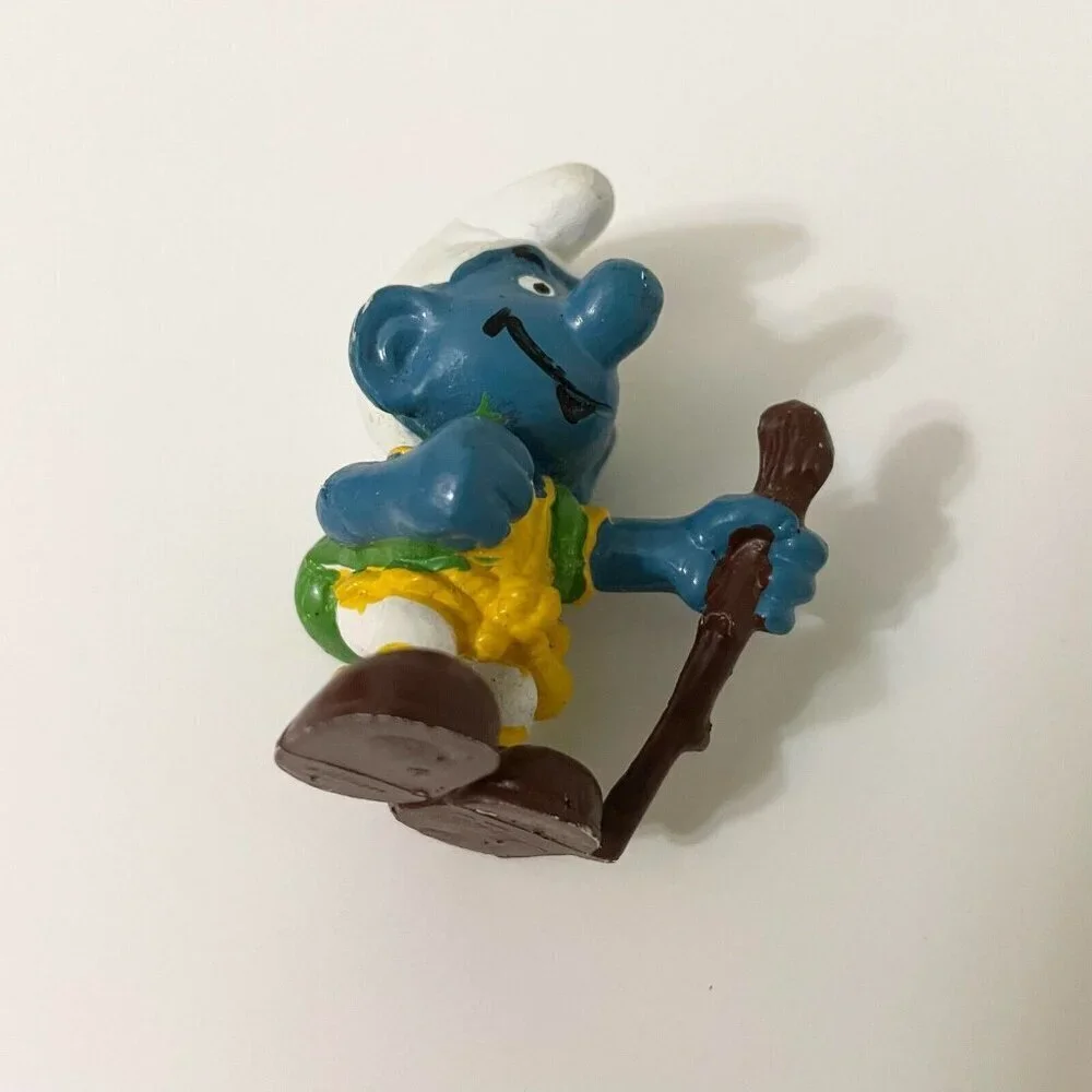 Smurfs Hiker Smurf Walking Stick Hiking Figure Schleich Peyo Damaged - Picture 9 of 16